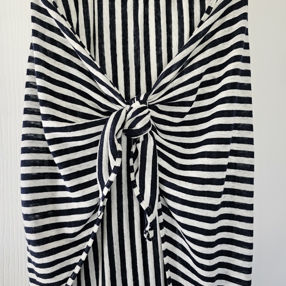 Anthropologie Splendid x Margherita Isola Linen Wrap Striped Summer Skirt SzL - Picture 4 of 11